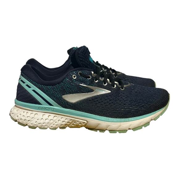 Brooks Other - Brooks Ghost 11 Running Shoes Men's 10.5 D Wide Navy Aqua White Mesh Sneakers